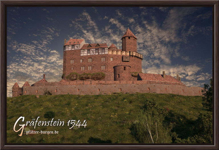 Rekonstruktion der Burg Gräfenstein des Jahres 1544