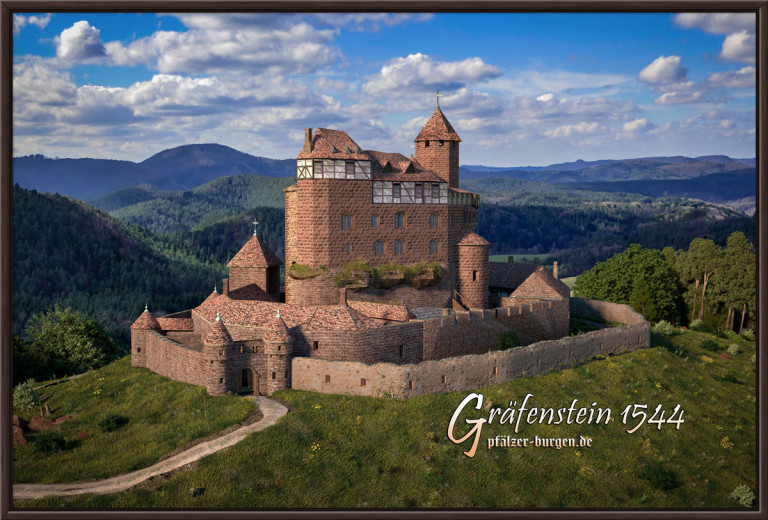 Rekonstruktion der Burg Gräfenstein (Südwestpfalz) des Jahres 1544