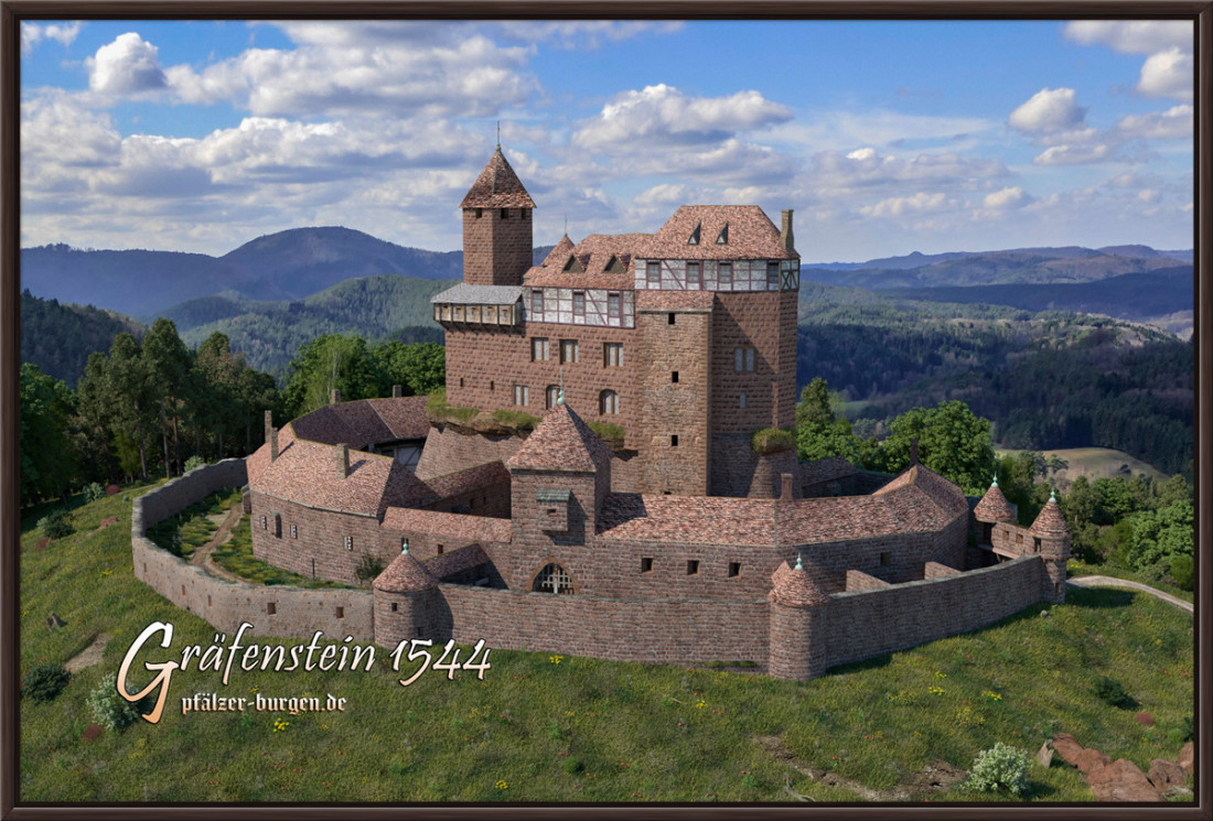Rekonstruktion der Burg Gräfenstein (Südwestpfalz) dess Jahres 1544