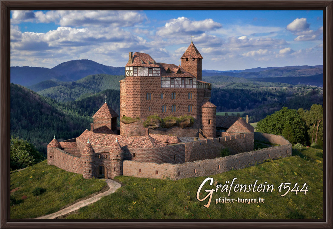 Rekonstruktion der Burg Gräfenstein des Jahres 1544