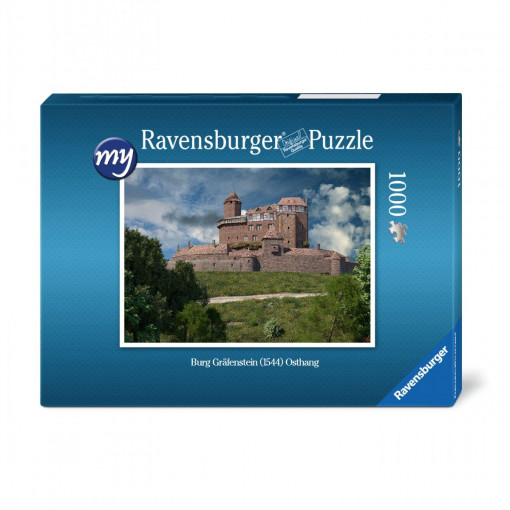Für den fortgeschrittenen Puzzler: Puzzeln Sie die fotorealistische Rekonstruktion der Burg Gräfenstein (Südwestpfalz) aus Osten betrachet. Sie erhalten ein qualitätsvolles Ravensburger-Puzzle (1.000 Teile). Maße des fertigen Puzzles: 69