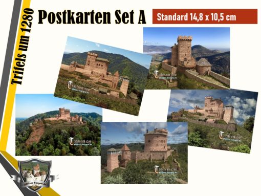 30-10-00-07-S-11_Burg Trifels (1280) - 5er-Postkartenset A_Standard (DIN A6)