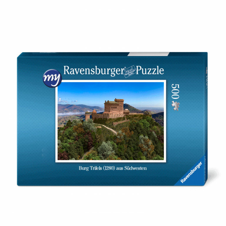 Für den Einsteiger:Puzzeln Sie die fotorealistische Rekonstruktion der Reichsburg Trifels des Jahres 1280. Sie erhalten ein qualitätsvolles Ravensburger-Puzzle (500 Teile). Maße des fertigen Puzzles: 43