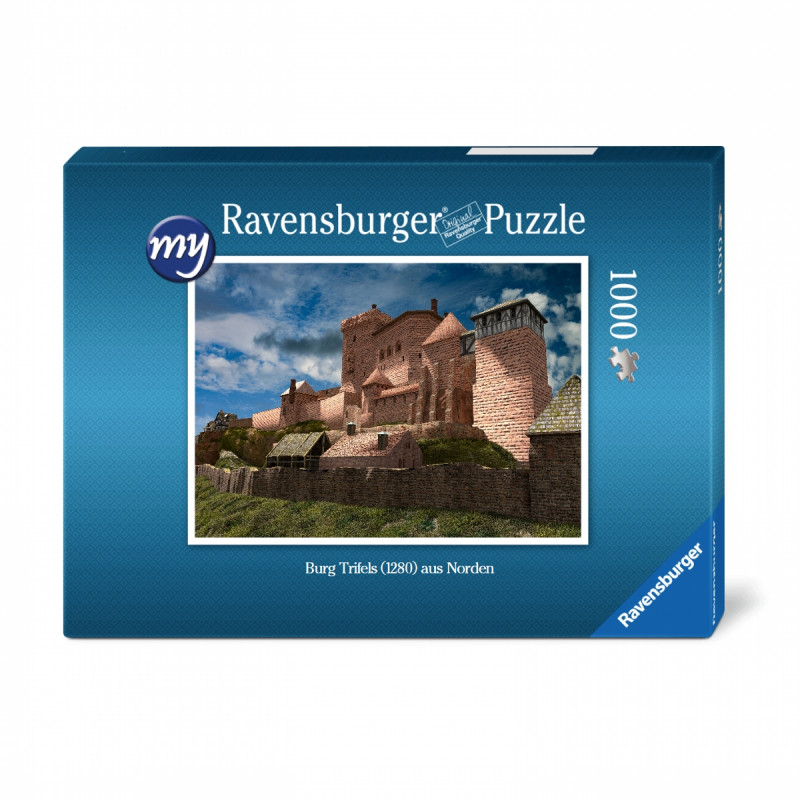 Für den fortgeschrittenen Puzzler: Puzzeln Sie die fotorealistische Rekonstruktion der Reichsburg Trifels des Jahres 1280. Sie erhalten ein qualitätsvolles Ravensburger-Puzzle (1.000 Teile). Maße des fertigen Puzzles: 69
