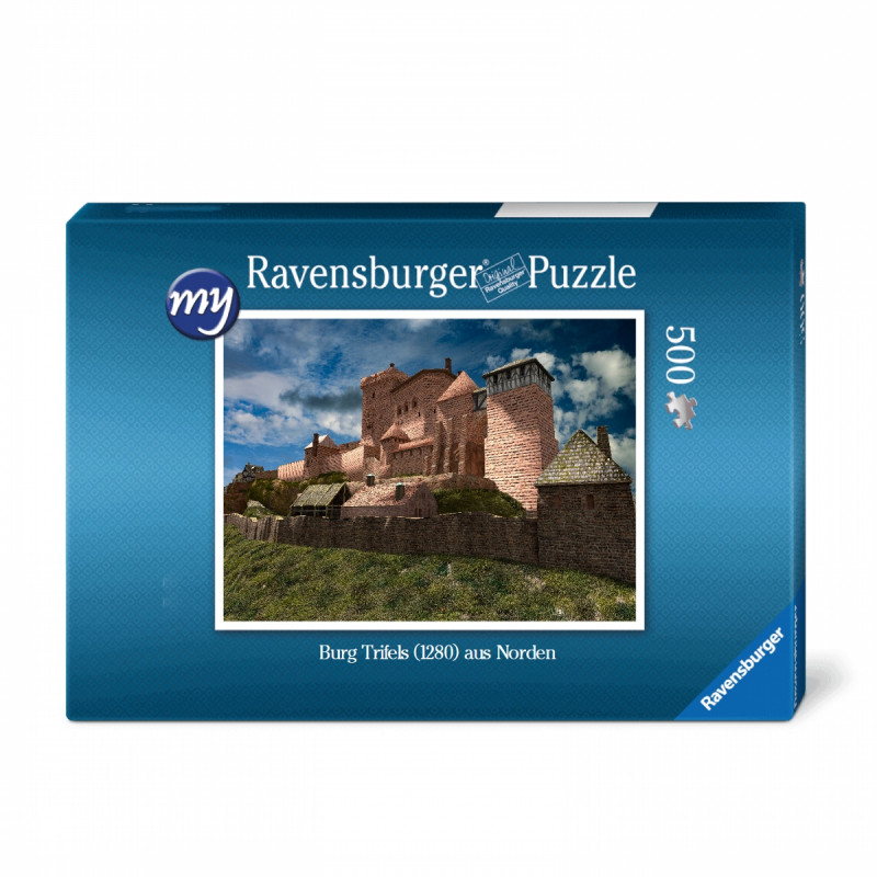 Für den Einsteiger: Puzzeln Sie die fotorealistische Rekonstruktion der Reichsburg Trifels des Jahres 1280. Sie erhalten ein qualitätsvolles Ravensburger-Puzzle (500 Teile). Maße des fertigen Puzzles: 43