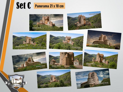 Postkarten-Set C mit 10 unterschiedlichen Motiven der Kanonenburg Neudahn (1535) im Panoramaformat (21 x 10 cm) und in brillianter Foto-Qualität. Preisvorteil bei Wahl des 10er Sets.