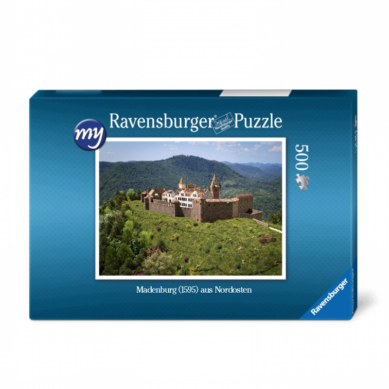 Befestigtes Renaissanceschloss Madenburg (1595) aus Nordosten - Ravensburger-Puzzle 500 Teile
