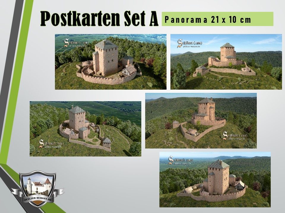 Burg Schlössel (1100) - 5er Postkartenset A