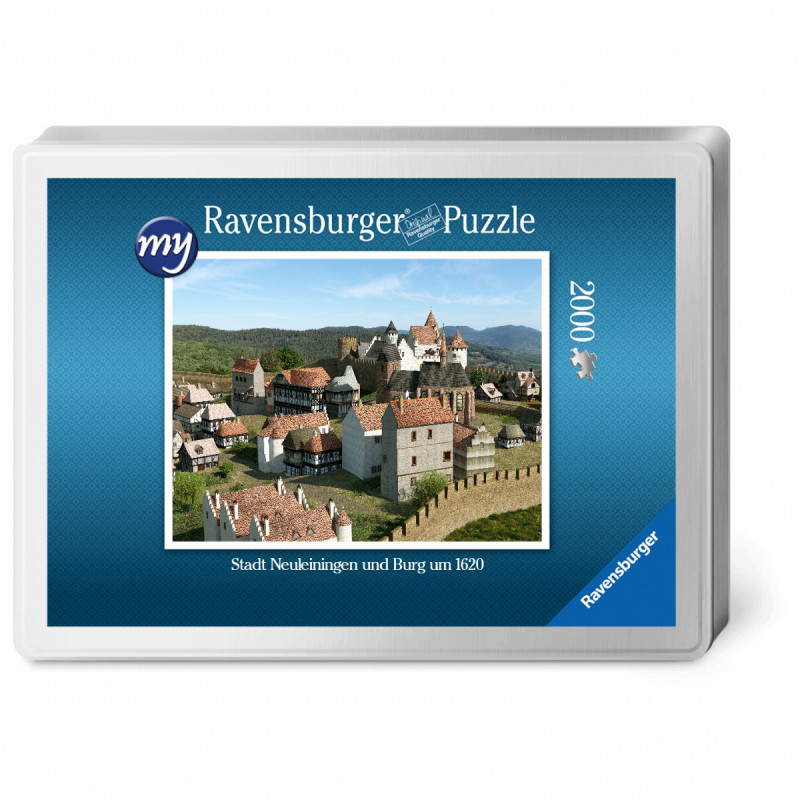 Puzzle 2000 Teile - Stadt Neuleiningen und Burg um 1620