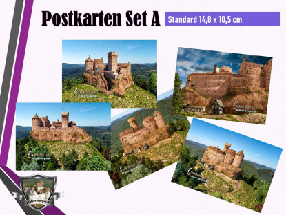 30-10-00-10-S-11 5er Postkartenset A Burg Lindelbrunn im Standardformat