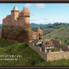 Weiß gerahmter Leinwanddruck 30x20cm von der Burg Meistersel aus Norden als schönes Burg-Souvenir