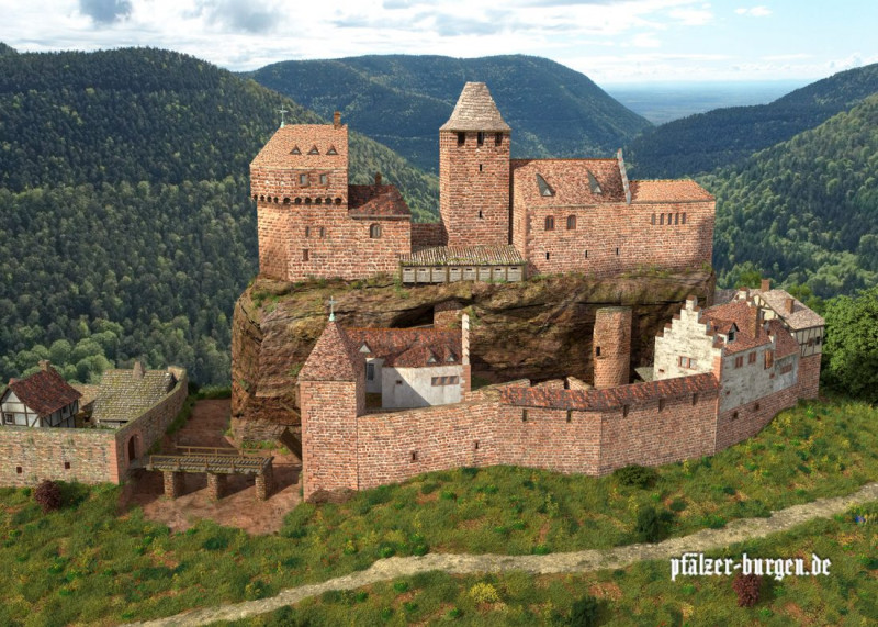 Meistersel 1495 - Kernburg aus Westen