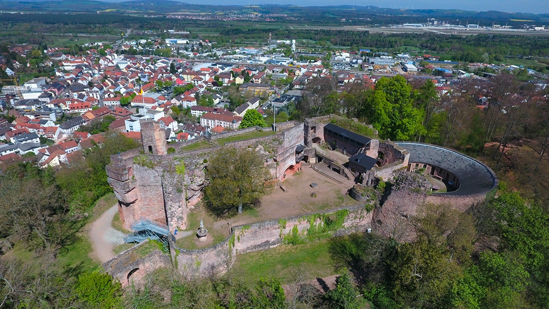 Luftaufnahme Burg Nanstein