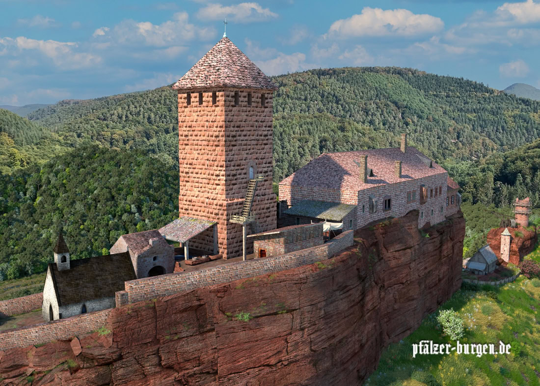 Falkenburg 1430 – Oberburg mit Bergfried