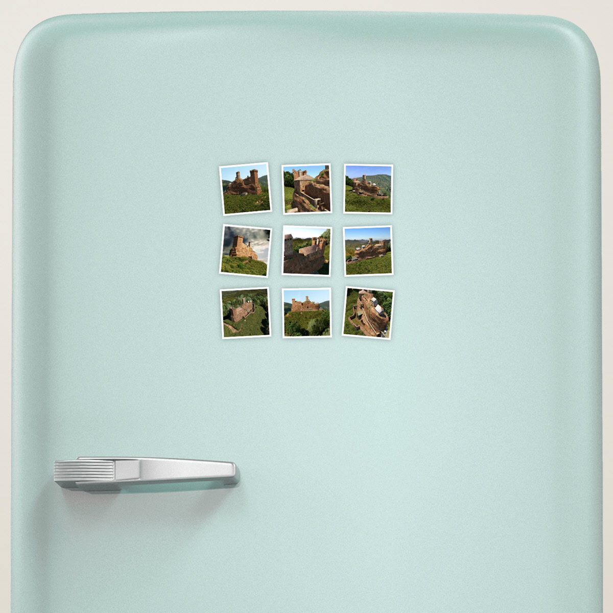 Kühlschrankmagnet Blumenstein 9er Set Seitenkante 5cm