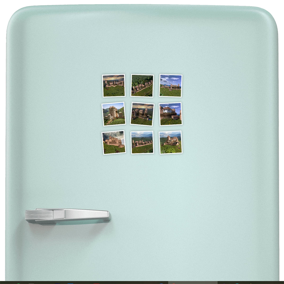 Kühlschrankmagnet Dahner Schlösser 9er Set Seitenkante 5cm