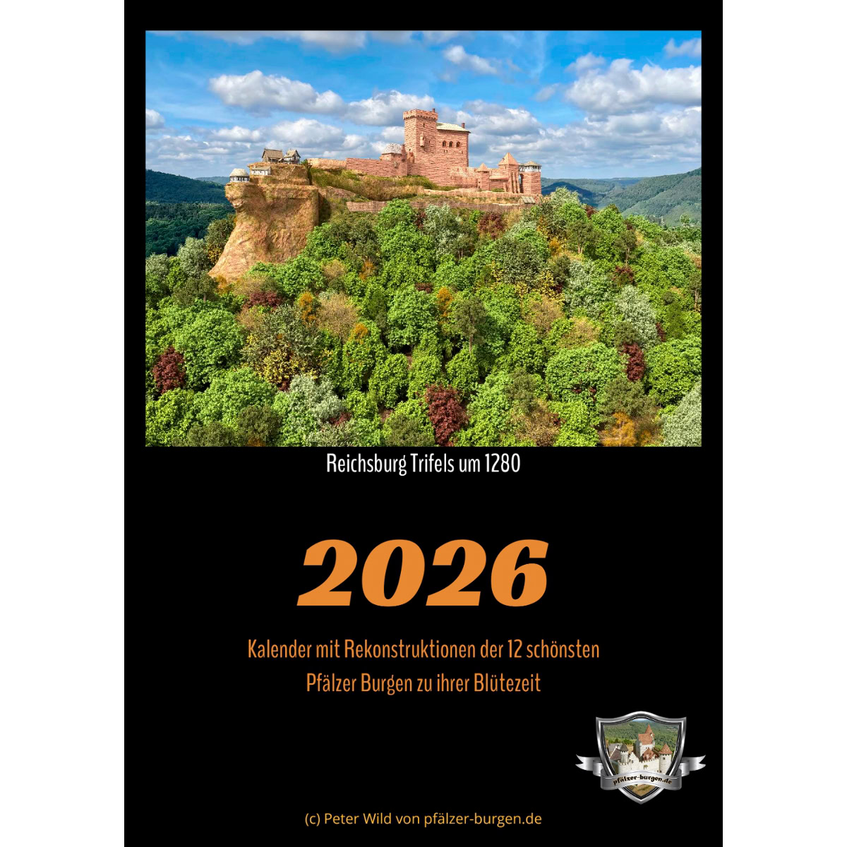 Kalender 2026 - A3 hoch mit schwarzem Rand