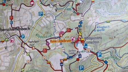 Wanderwege rum um Ruine Lindelbrunn Wanderwege rund um Ruine Lindelbrunn