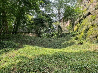 Abgegangener Teil des Torzwingers in westlicher Vorburg