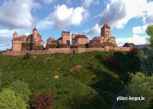 Wem gehörte 1475 welche Burg der Dahner Burgengruppe?