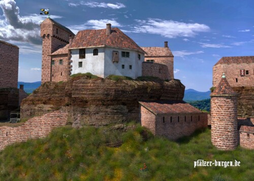 Stallgebäude an der Ostflanke von Burg Grafendahn