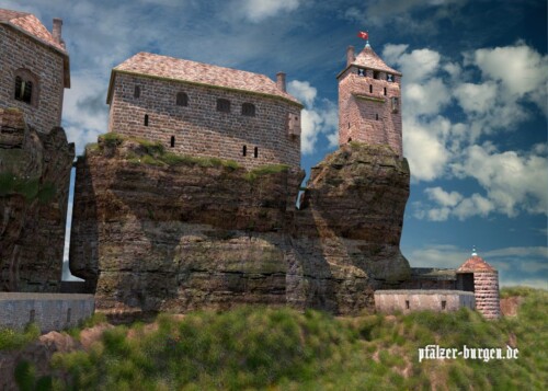 Ostfels von Altdahn mit stauferzeitlichem Wartturm